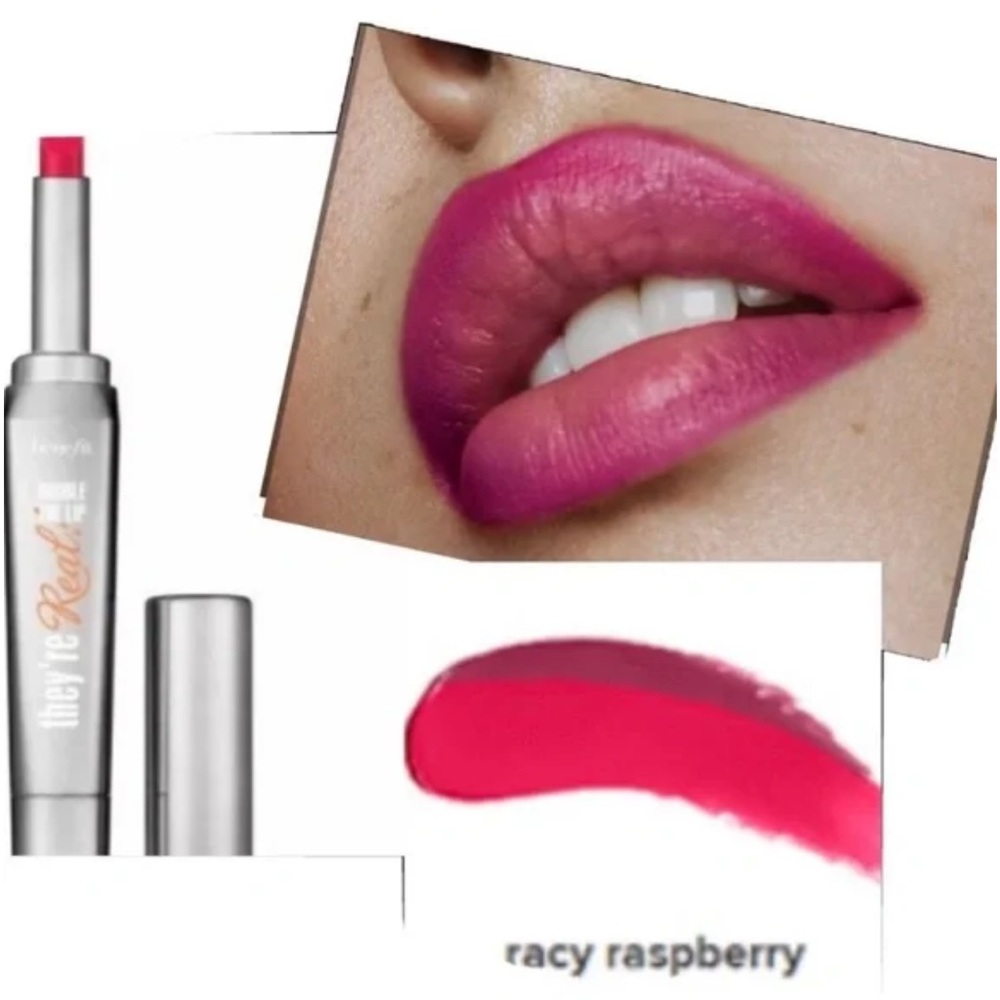 💎 Benefit Cosmetics Theyre Real! Double The Lip Lipstick & Liner Racy Raspberry